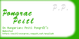pongrac peitl business card